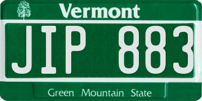 VT license plate JIP883