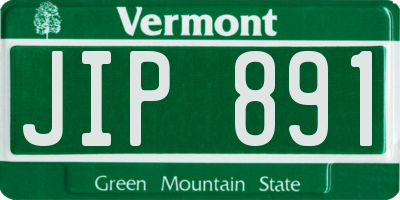 VT license plate JIP891