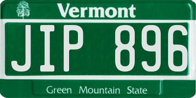 VT license plate JIP896