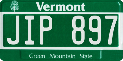 VT license plate JIP897