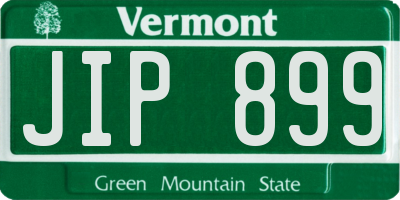 VT license plate JIP899