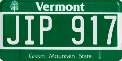 VT license plate JIP917