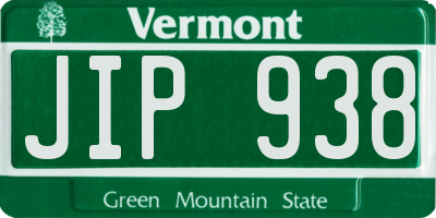 VT license plate JIP938