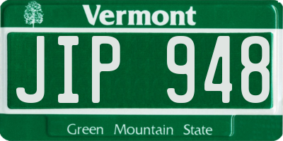 VT license plate JIP948