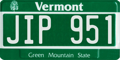 VT license plate JIP951