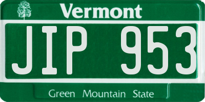 VT license plate JIP953