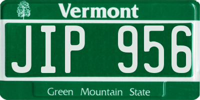 VT license plate JIP956