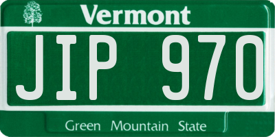 VT license plate JIP970