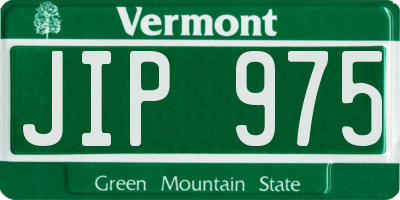 VT license plate JIP975