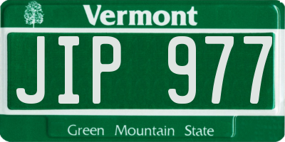 VT license plate JIP977