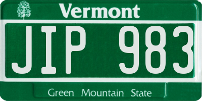 VT license plate JIP983