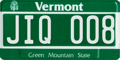 VT license plate JIQ008