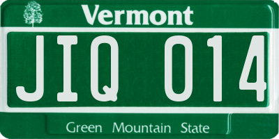 VT license plate JIQ014