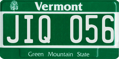 VT license plate JIQ056