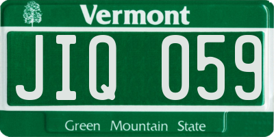 VT license plate JIQ059