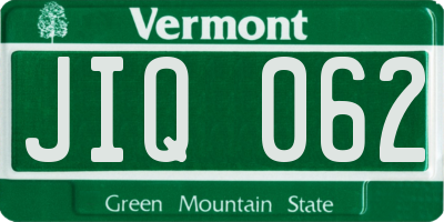 VT license plate JIQ062
