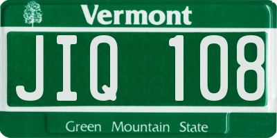 VT license plate JIQ108