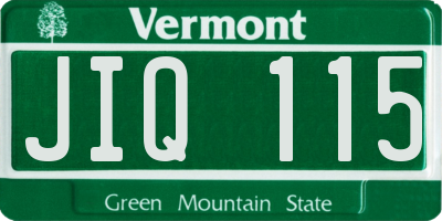 VT license plate JIQ115