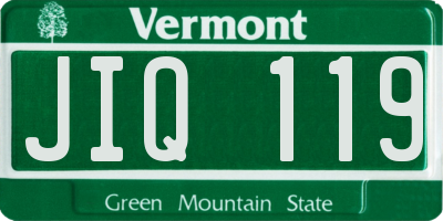 VT license plate JIQ119