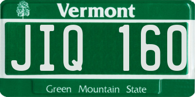VT license plate JIQ160