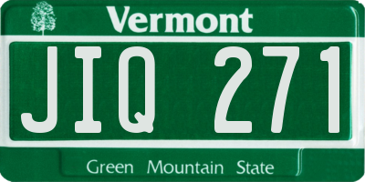 VT license plate JIQ271