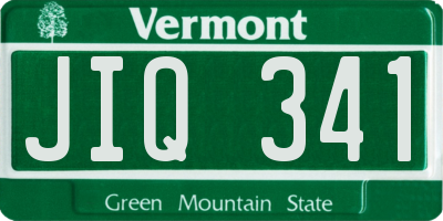 VT license plate JIQ341