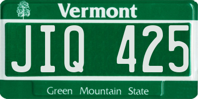 VT license plate JIQ425