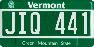 VT license plate JIQ441
