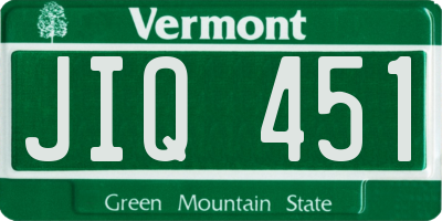VT license plate JIQ451