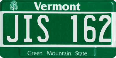 VT license plate JIS162
