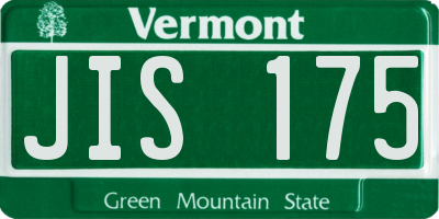 VT license plate JIS175