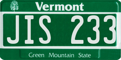 VT license plate JIS233