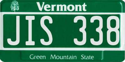 VT license plate JIS338