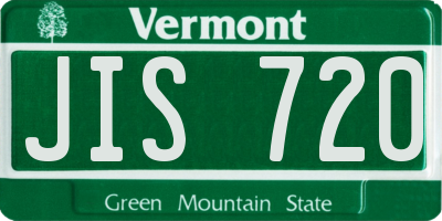 VT license plate JIS720