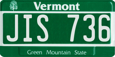 VT license plate JIS736