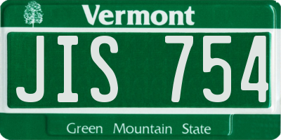 VT license plate JIS754