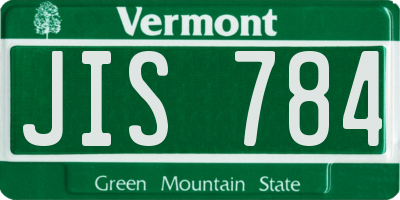 VT license plate JIS784