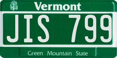 VT license plate JIS799