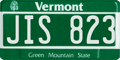 VT license plate JIS823