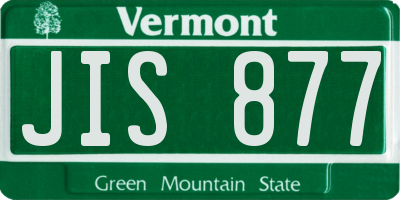VT license plate JIS877