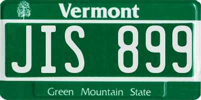 VT license plate JIS899