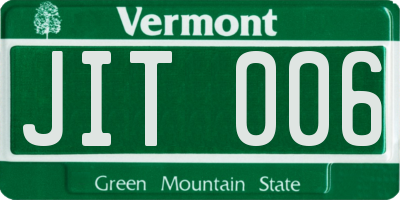 VT license plate JIT006