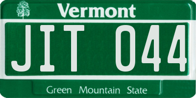 VT license plate JIT044
