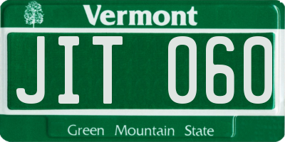 VT license plate JIT060