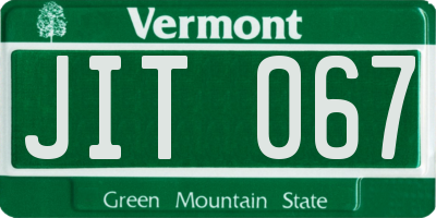 VT license plate JIT067