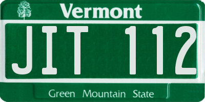 VT license plate JIT112