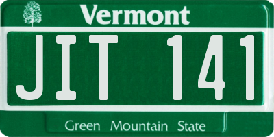 VT license plate JIT141