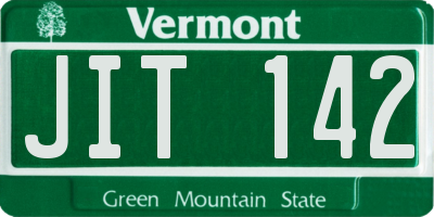 VT license plate JIT142