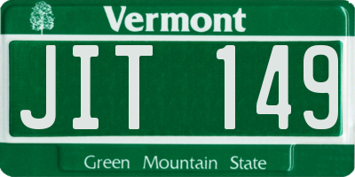 VT license plate JIT149