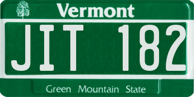 VT license plate JIT182